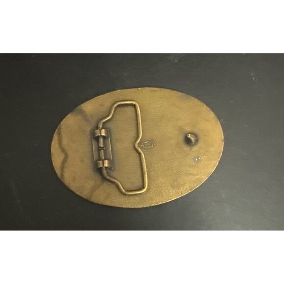Vintage Keystone Brass Belt Buckle Oval Design - Picture 2 of 3
